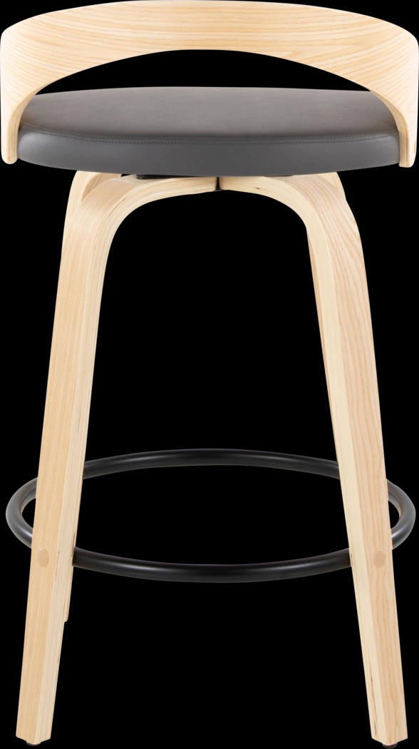 Zykan III Gray Swivel Counter Height Stool, Set of 2 - Thumbnail - Image 6