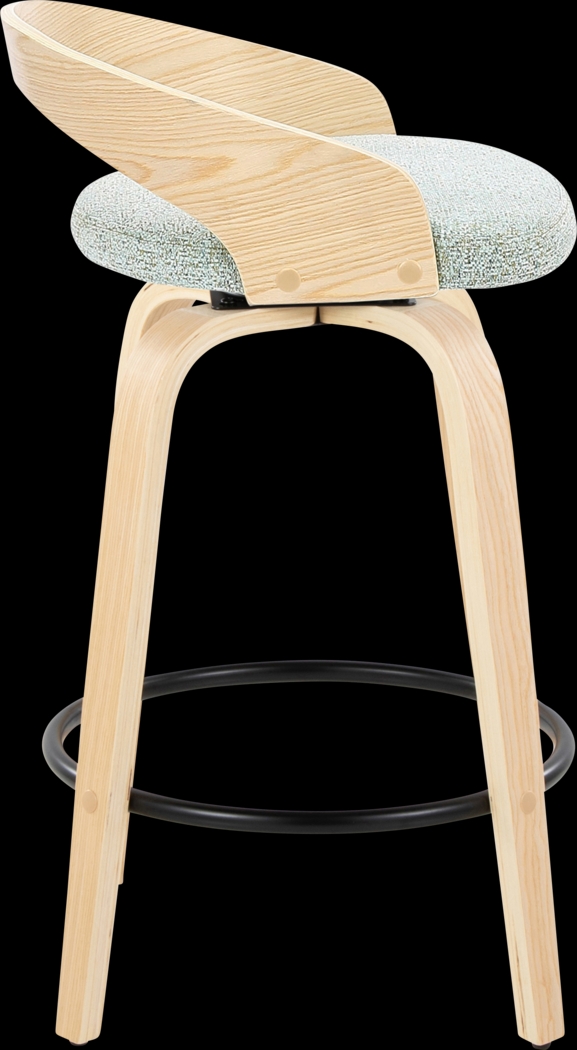 Zykan III Green Swivel Counter Height Stool, Set of 2 - Thumbnail - Image 4