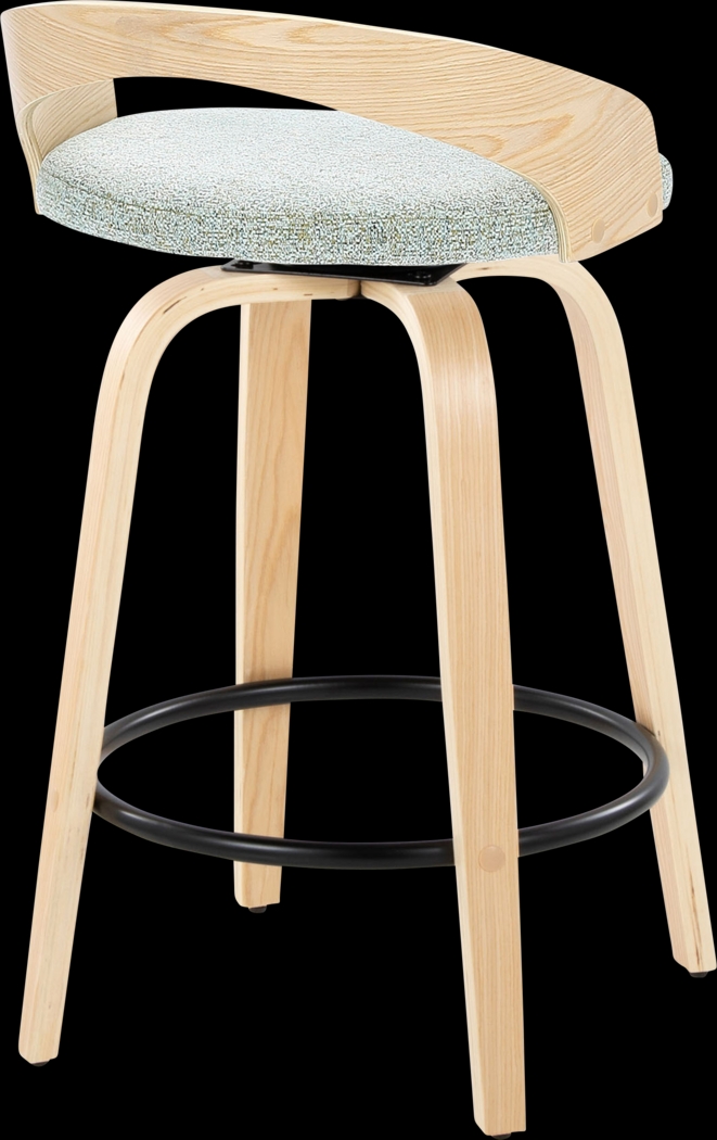 Zykan III Green Swivel Counter Height Stool, Set of 2 - Thumbnail - Image 5