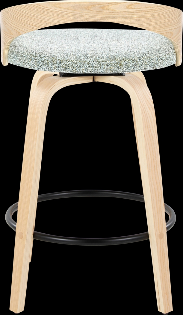 Zykan III Green Swivel Counter Height Stool, Set of 2 - Thumbnail - Image 6