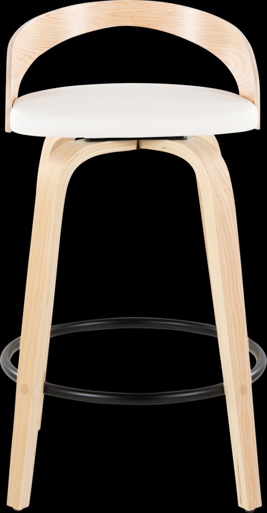 Zykan III White Swivel Counter Height Stool, Set of 2 - Thumbnail - Image 7