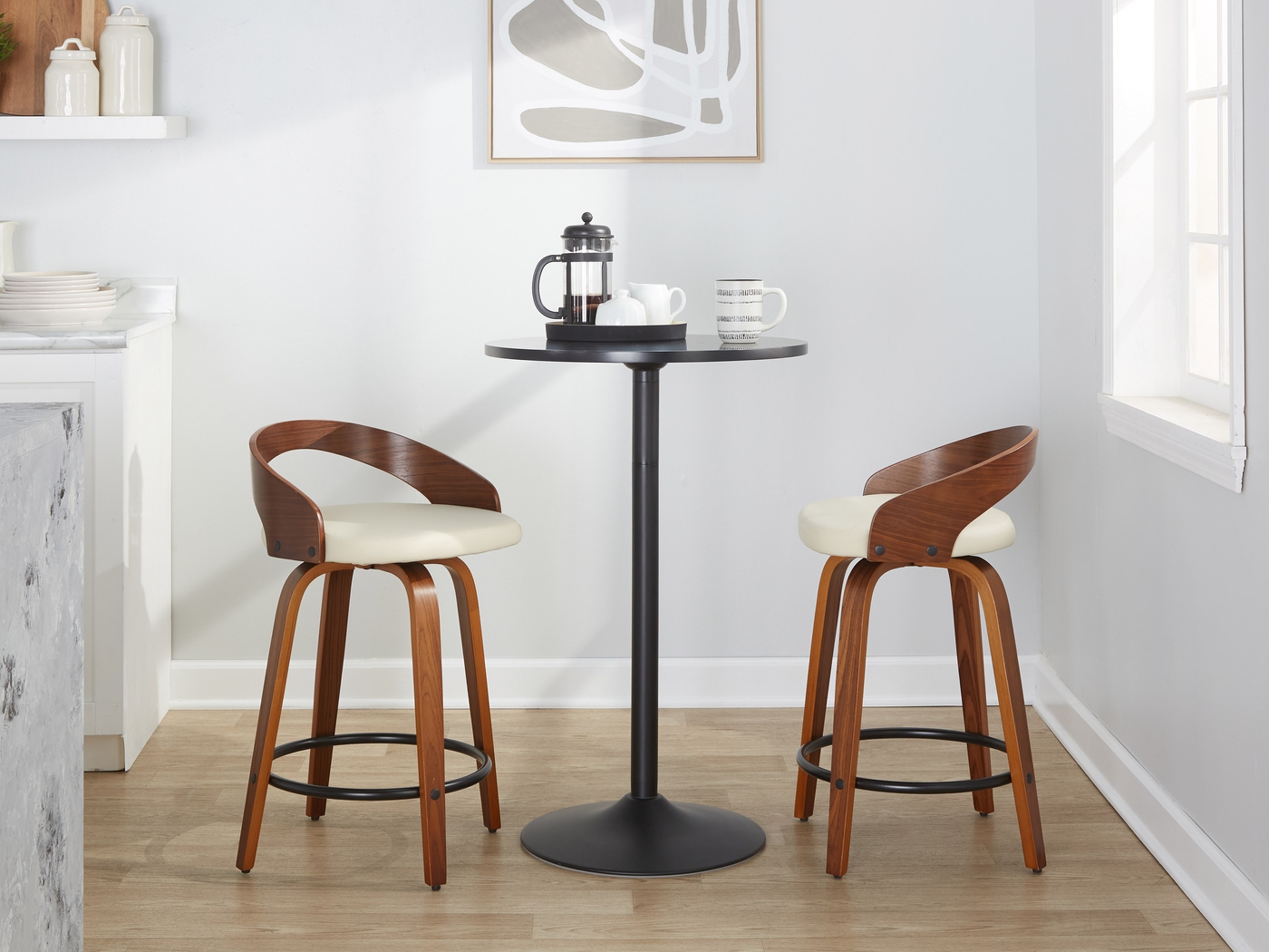 Zykan IV Cream Counter Height Stool, Set of 2 - Thumbnail - Image 5