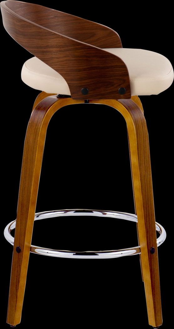 Zykan V Cream Swivel Counter Height Stool, Set of 2 - Thumbnail - Image 7