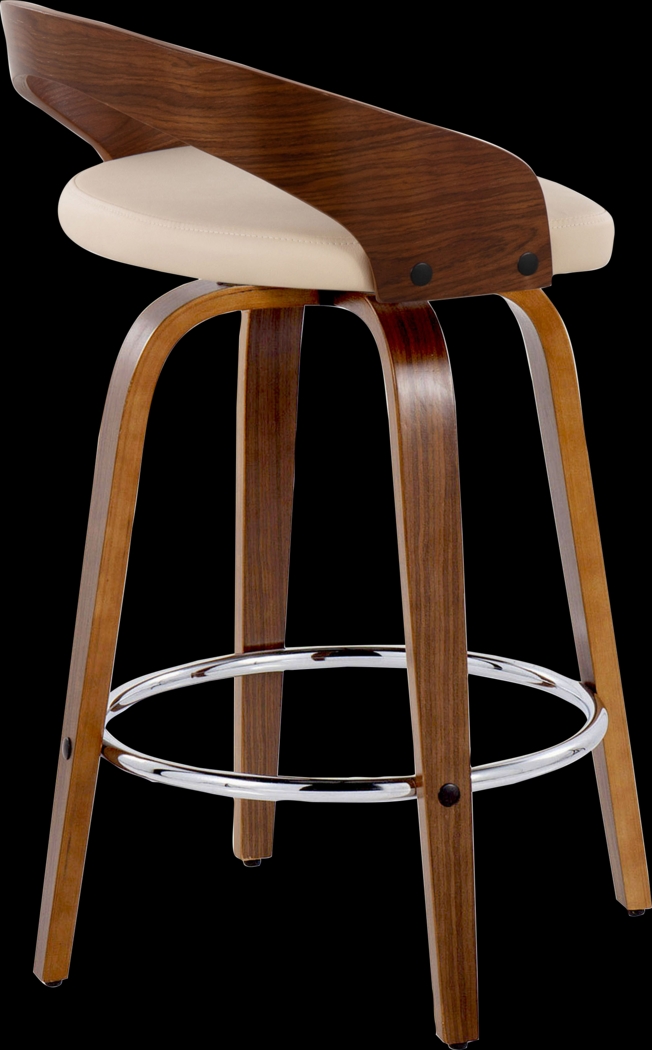 Zykan V Cream Swivel Counter Height Stool, Set of 2 - Thumbnail - Image 8