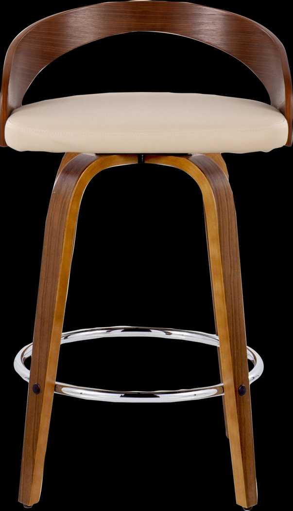 Zykan V Cream Swivel Counter Height Stool, Set of 2 - Thumbnail - Image 10