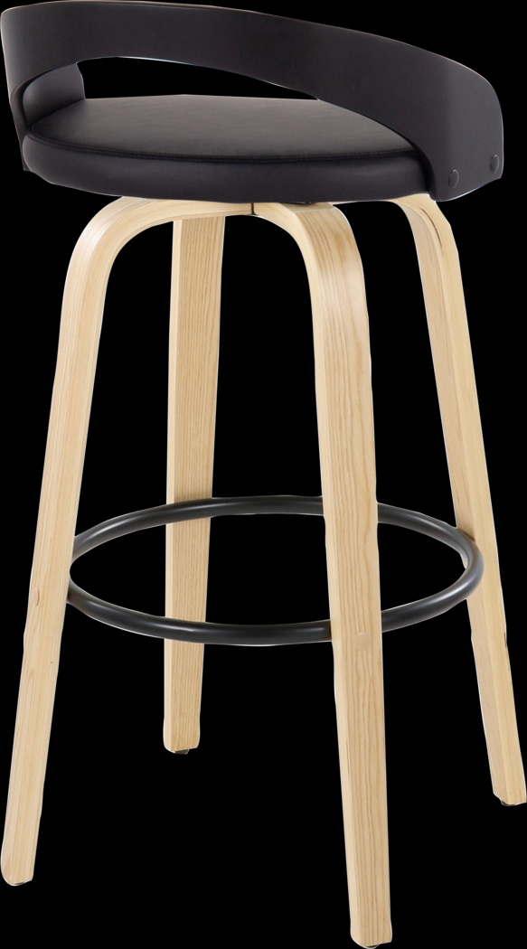 Zykan VII Black Swivel Barstool, Set of 2 - Thumbnail - Image 7