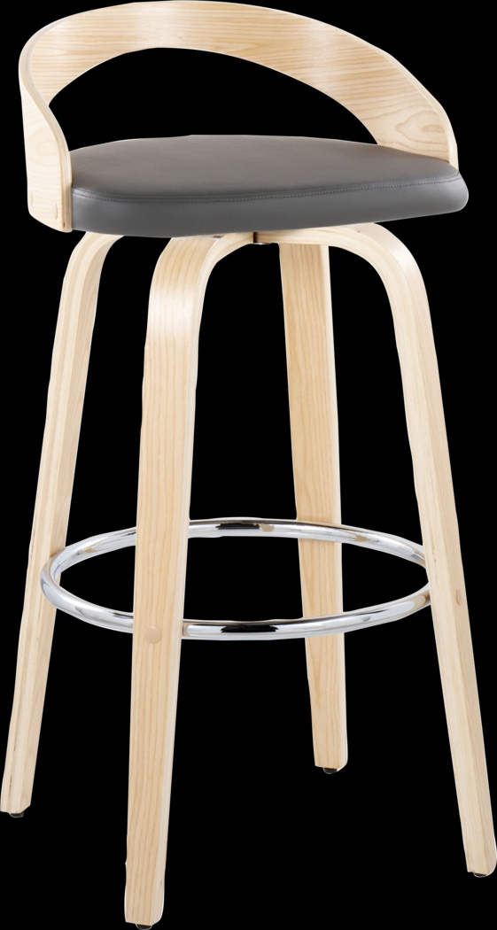 Zykan X Gray Swivel Barstool, Set of 2 - Thumbnail - Image 6