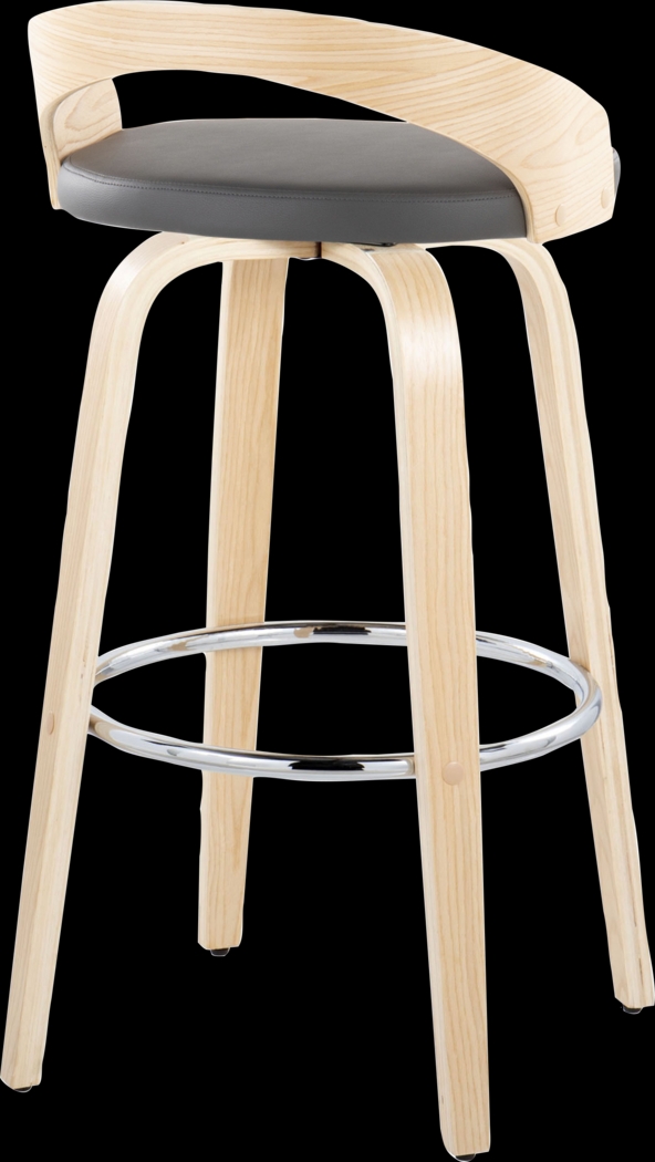 Zykan X Gray Swivel Barstool, Set of 2 - Thumbnail - Image 9