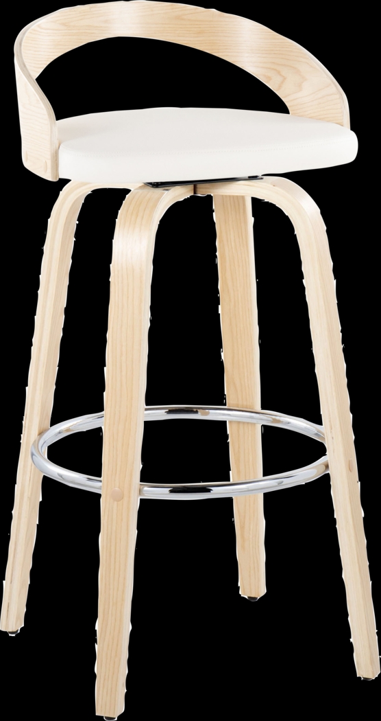Zykan X White Swivel Barstool, Set of 2 - Thumbnail - Image 6