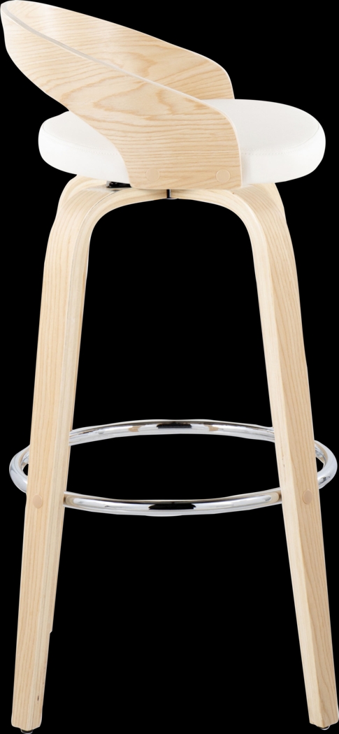 Zykan X White Swivel Barstool, Set of 2 - Thumbnail - Image 7