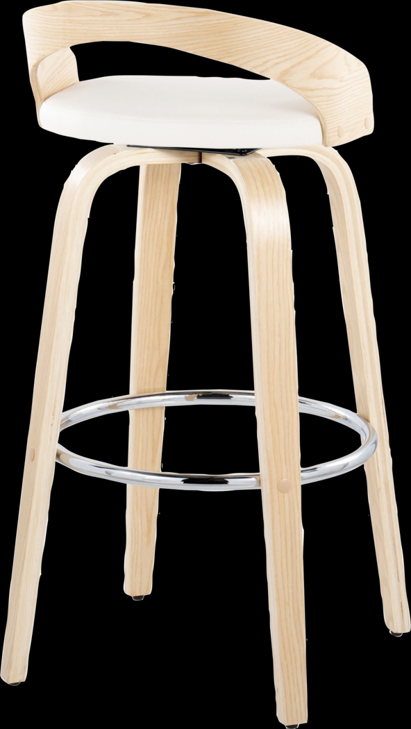 Zykan X White Swivel Barstool, Set of 2 - Thumbnail - Image 8