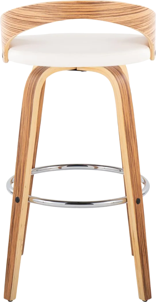 Zykan XI White Swivel Barstool, Set of 2 - Thumbnail - Image 10