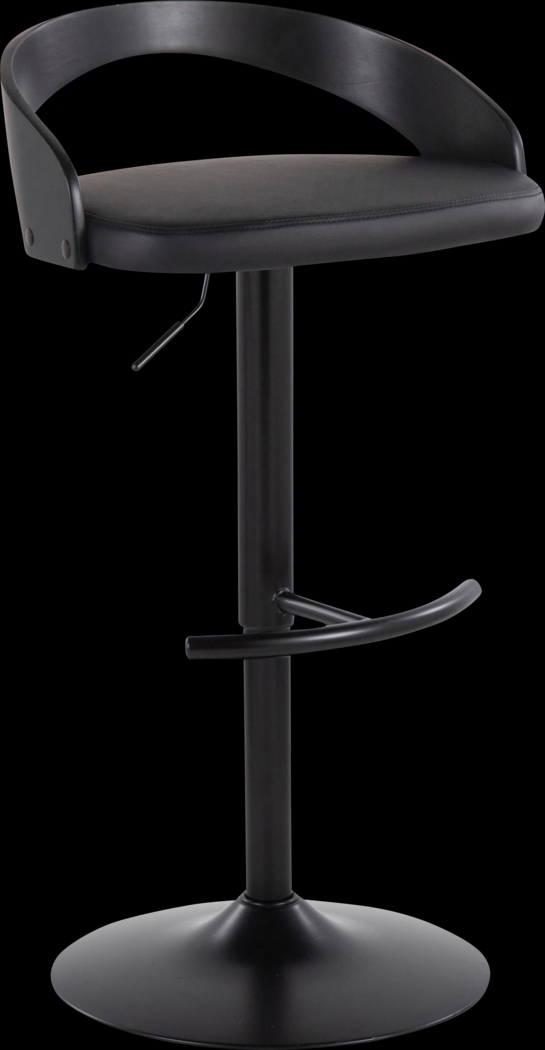 Zykan XIV Black Adjustable Barstool, Set of 2 - Thumbnail - Image 3