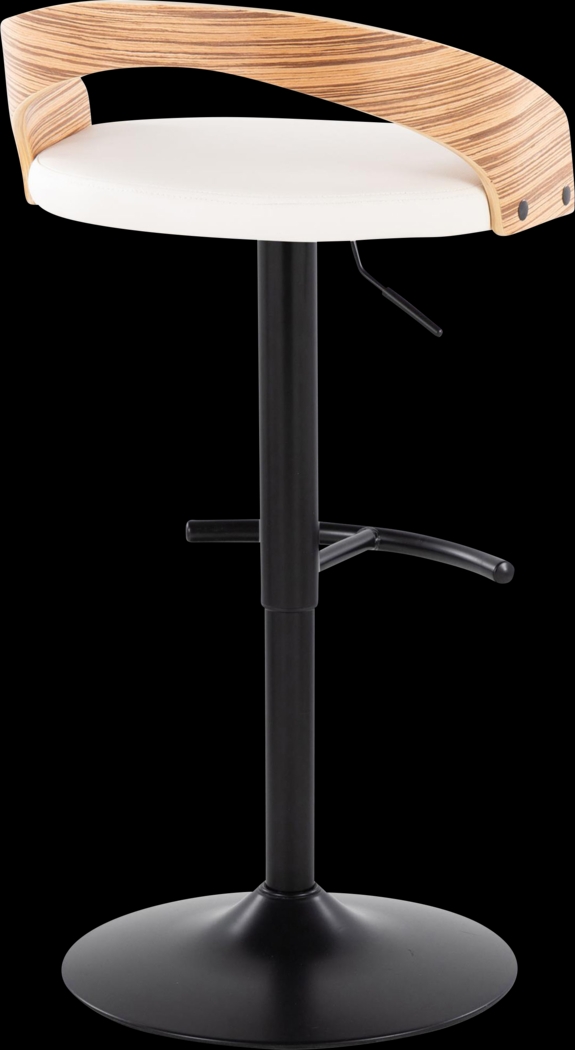 Zykan XIX White Adjustable Barstool, Set of 2 - Thumbnail - Image 5