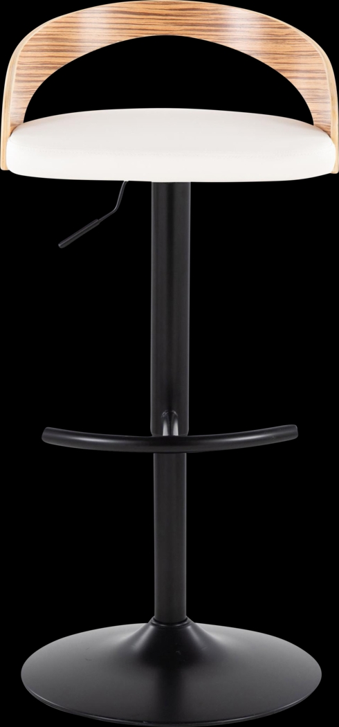 Zykan XIX White Adjustable Barstool, Set of 2 - Thumbnail - Image 7