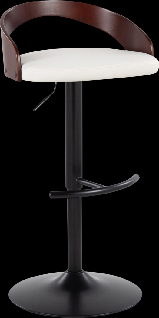 Zykan XV White Adjustable Barstool, Set of 2 - Thumbnail - Image 3