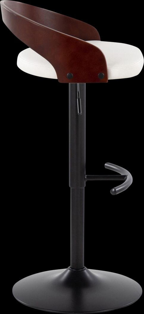 Zykan XV White Adjustable Barstool, Set of 2 - Thumbnail - Image 4