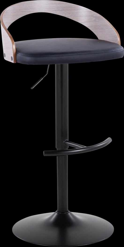 Zykan XVI Black Adjustable Barstool, Set of 2 - Thumbnail - Image 3