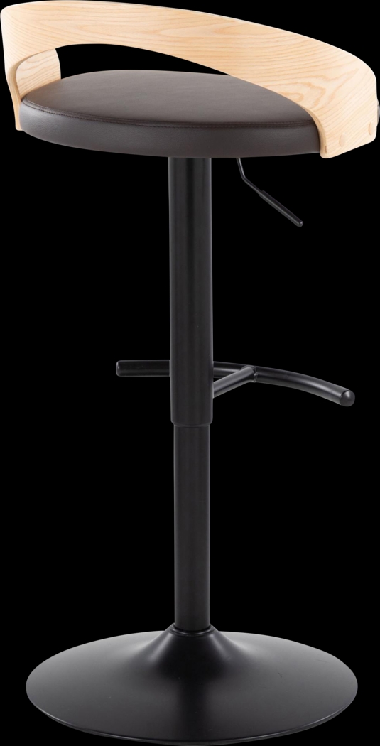 Zykan XVII Brown Adjustable Barstool, Set of 2 - Thumbnail - Image 5