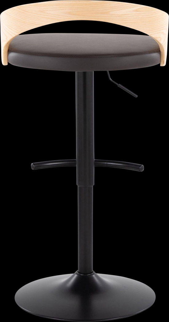 Zykan XVII Brown Adjustable Barstool, Set of 2 - Thumbnail - Image 6