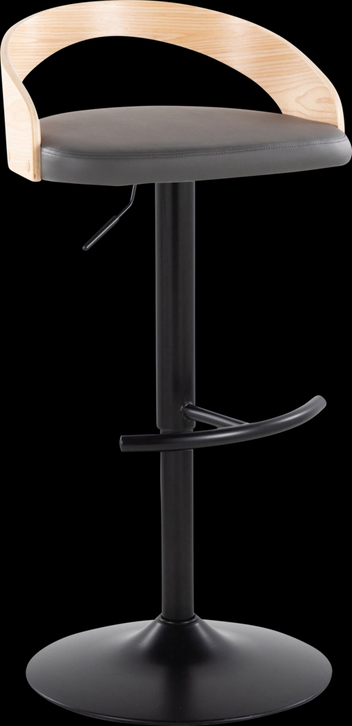 Zykan XVII Gray Adjustable Barstool, Set of 2 - Thumbnail - Image 3