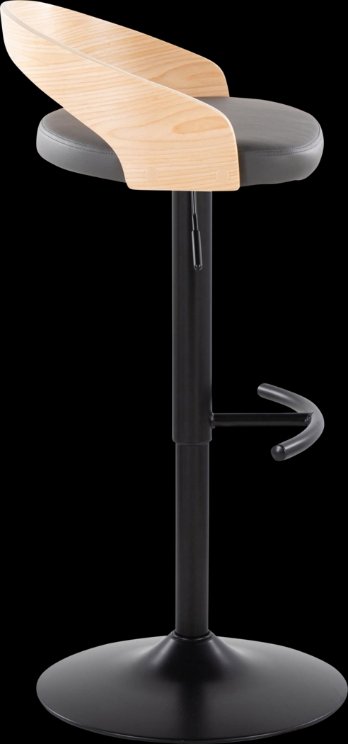 Zykan XVII Gray Adjustable Barstool, Set of 2 - Thumbnail - Image 4