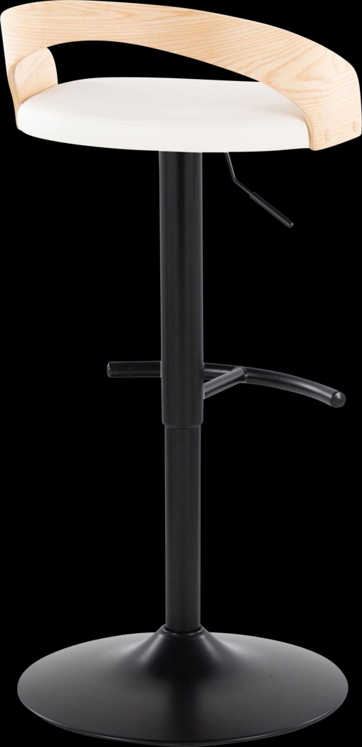 Zykan XVII White Adjustable Barstool, Set of 2 - Thumbnail - Image 5