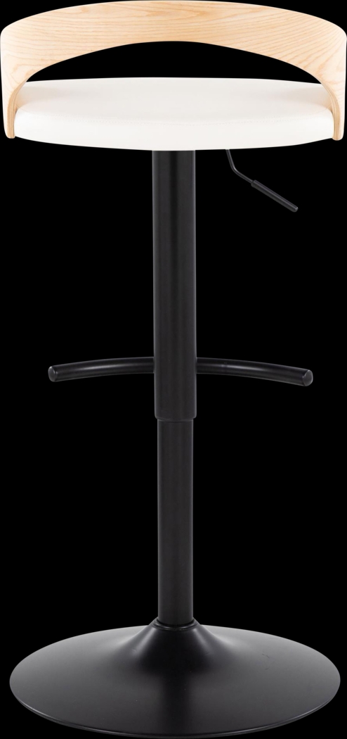 Zykan XVII White Adjustable Barstool, Set of 2 - Thumbnail - Image 6