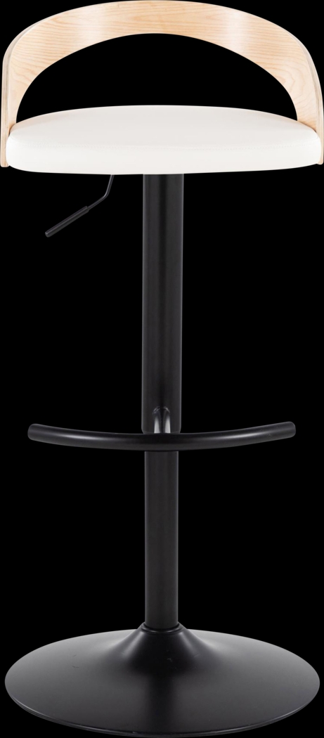 Zykan XVII White Adjustable Barstool, Set of 2 - Thumbnail - Image 7