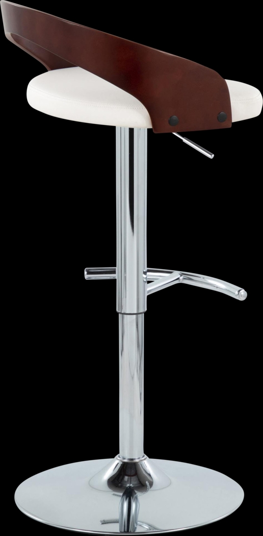 Zykan XXI White Adjustable Barstool, Set of 2 - Thumbnail - Image 5