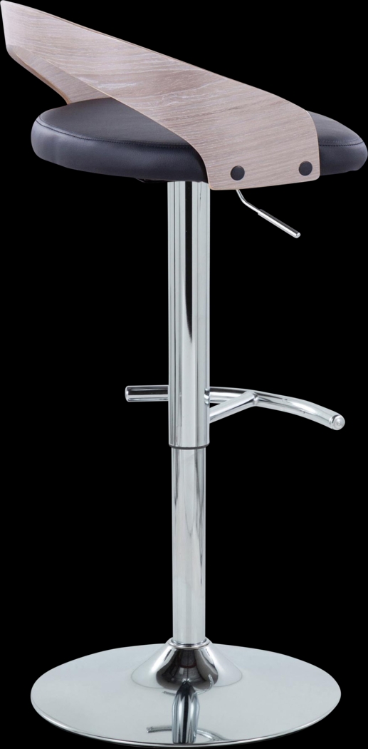 Zykan XXII Black Adjustable Barstool, Set of 2 - Thumbnail - Image 5