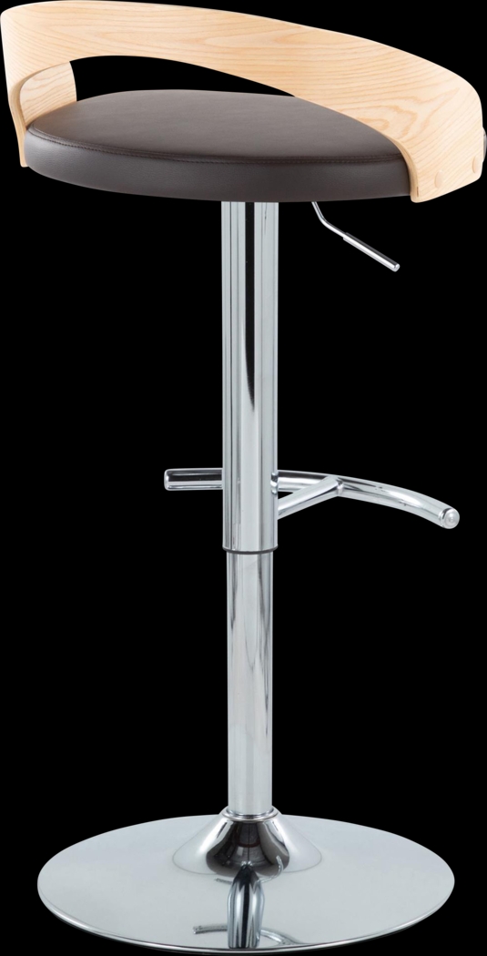 Zykan XXIII Brown Adjustable Barstool, Set of 2 - Thumbnail - Image 5