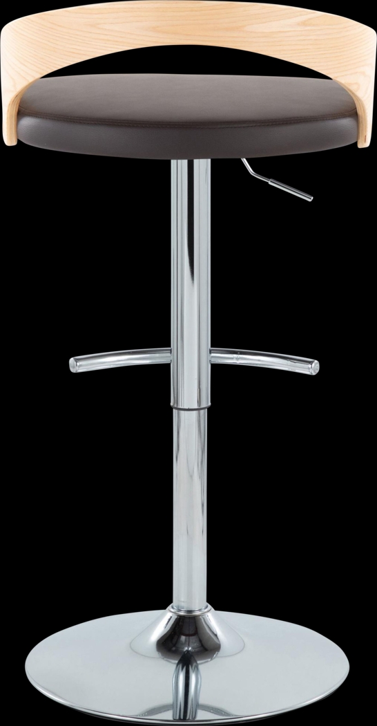 Zykan XXIII Brown Adjustable Barstool, Set of 2 - Thumbnail - Image 6