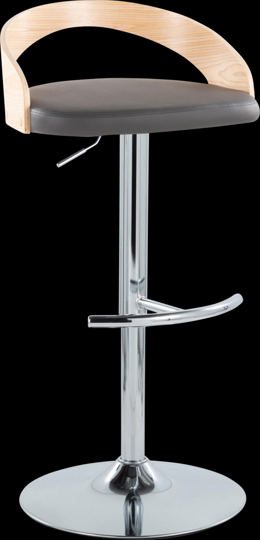 Zykan XXIII Gray Adjustable Barstool, Set of 2 - Thumbnail - Image 3