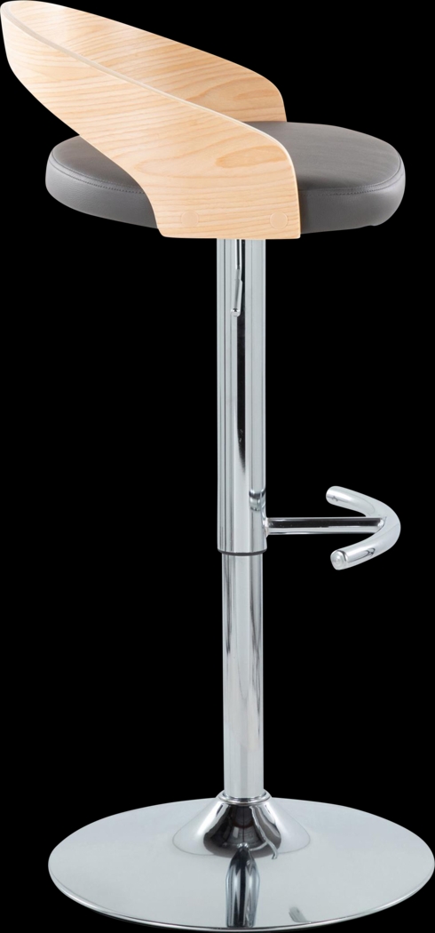 Zykan XXIII Gray Adjustable Barstool, Set of 2 - Thumbnail - Image 4