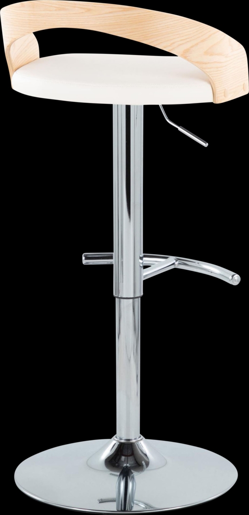 Zykan XXIV White Adjustable Barstool, Set of 2 - Thumbnail - Image 5