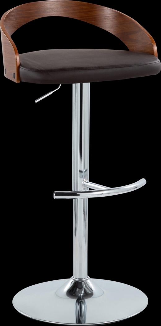 Zykan XXV Brown Adjustable Barstool, Set of 2 - Thumbnail - Image 3