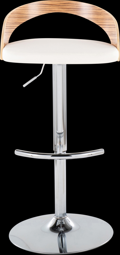 Zykan XXVI White Adjustable Barstool, Set of 2 - Thumbnail - Image 7