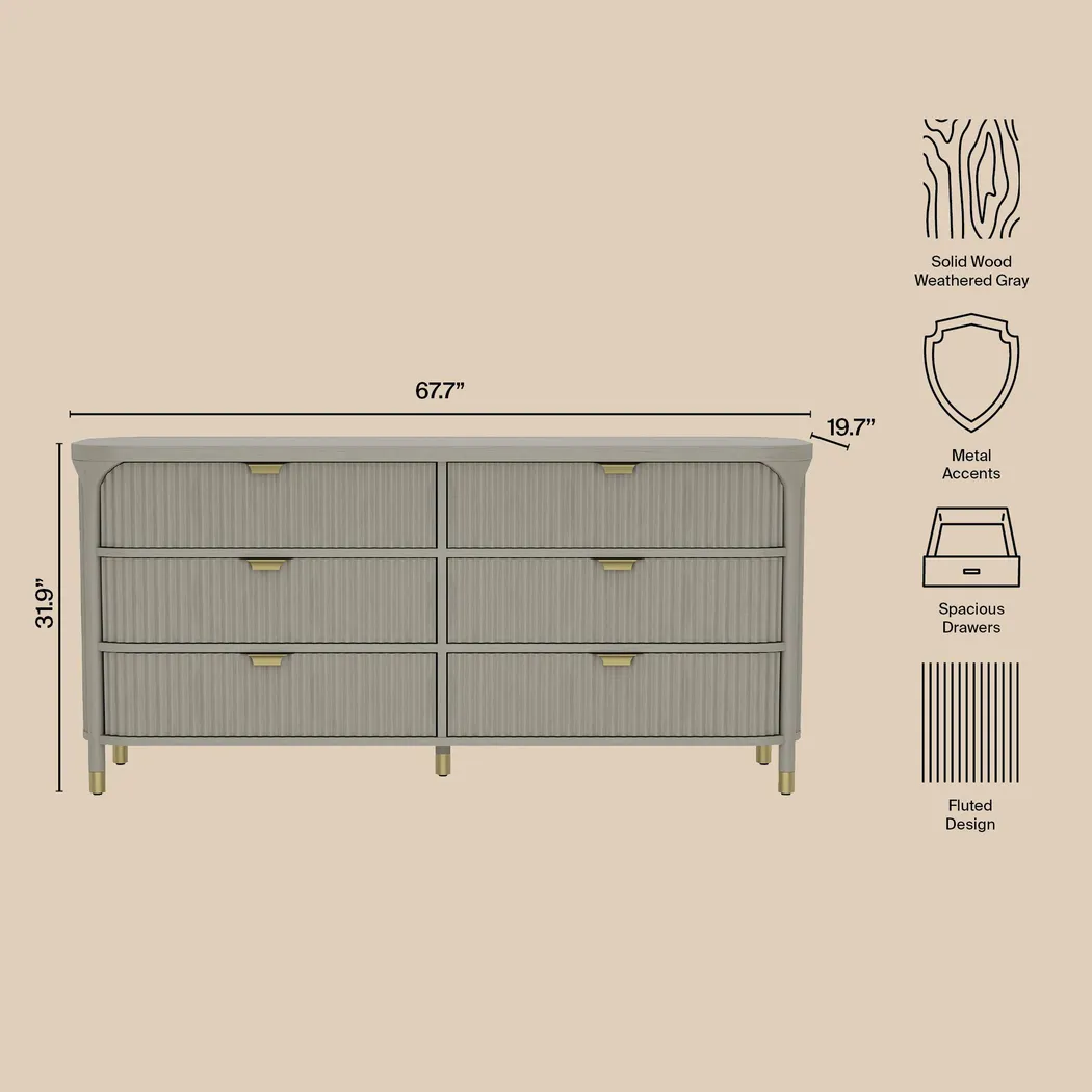 Zyme Gray Dresser - Thumbnail - Image 4