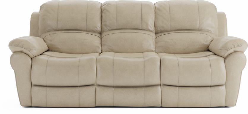 Vercelli Stone Leather Power Reclining Sofa