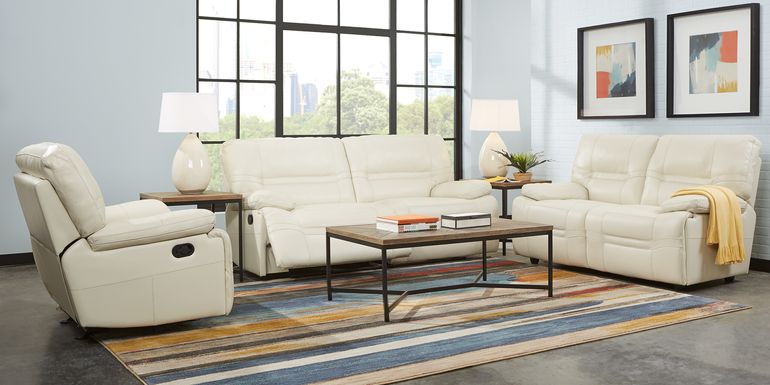 Cream Leather Living Room Furniture Sets, Beige Leather Living Room Furniture