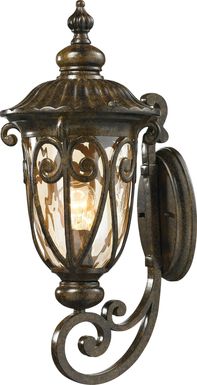 Wadsbury Brown Large Outdoor Wall Sconce