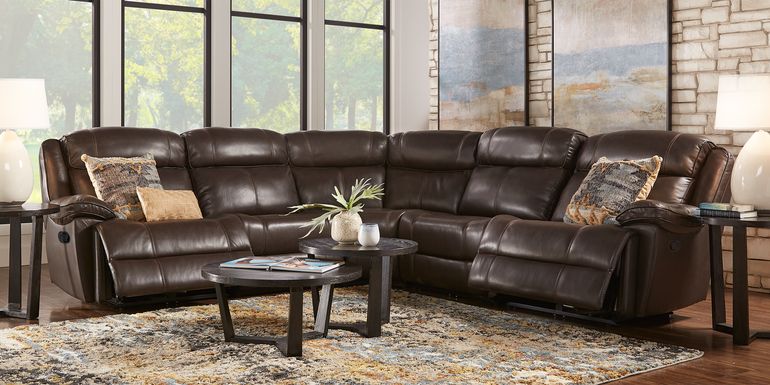 Leather Sectional Sofas, Dark Brown Leather Sectional Decorating Ideas