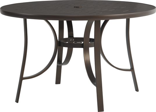 Windy Isle Bronze 48 in. Round Outdoor Dining Table
