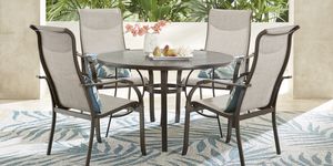 Metal Outdoor Patio Dining Sets, Round Metal Outdoor Dining Table Set