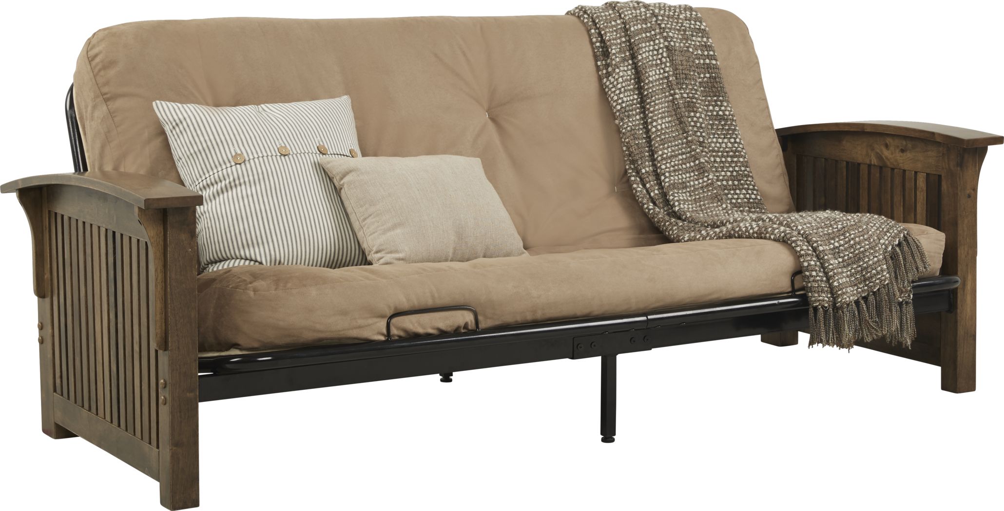 Woodlyn Dark Brown Futon Rooms To Go